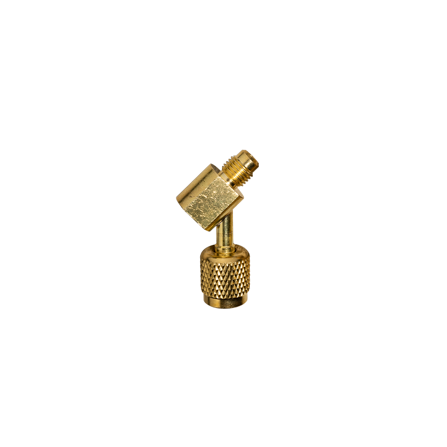 RHCM45: 5/16" to 1/4" Angled Brass Hose Adaptor